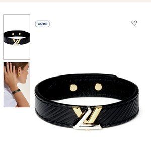 Louis Vuitton LV Logo Leather Bracelet